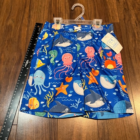 Swiggles Blue Sea Life Kids Shorts - Picture 1 of 5